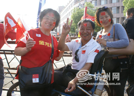 杭州聋哑人为北京加油,为奥运加油